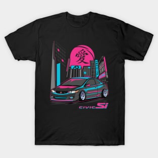 Black Honda Civic Si T-Shirt